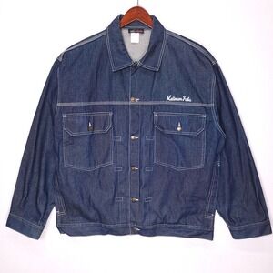 Platinum FUBU Fat Albert Denim Jacket Mens XXL Dark Wash Vintage 90s Hip Hop